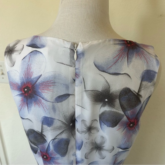 LC Lauren Conrad Lavander and Blue Ruffled Mini Summer Sheer Lightweight Dress 6 - Picture 5 of 13